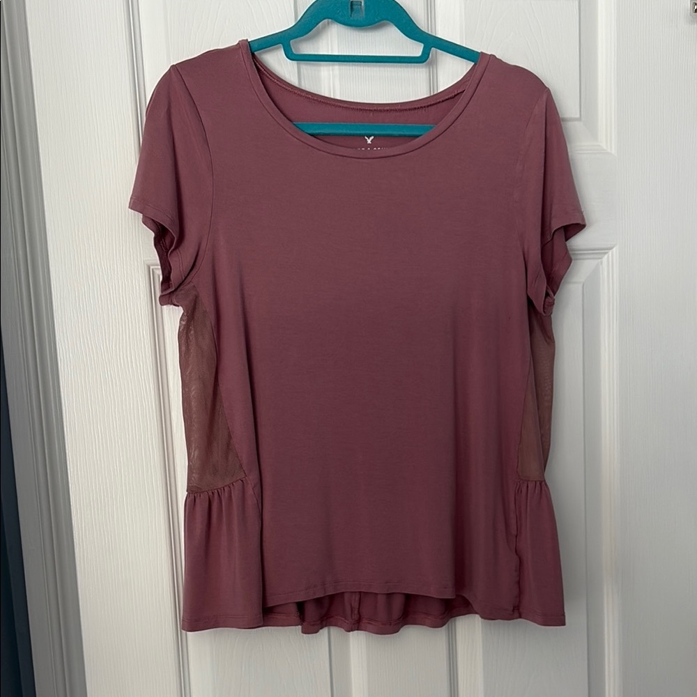Women's Mauve Short Sleeve Top